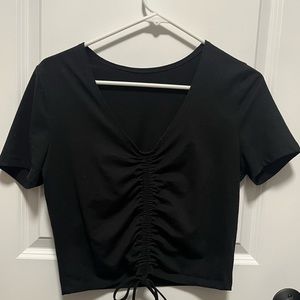 BP scrunch tie front tee